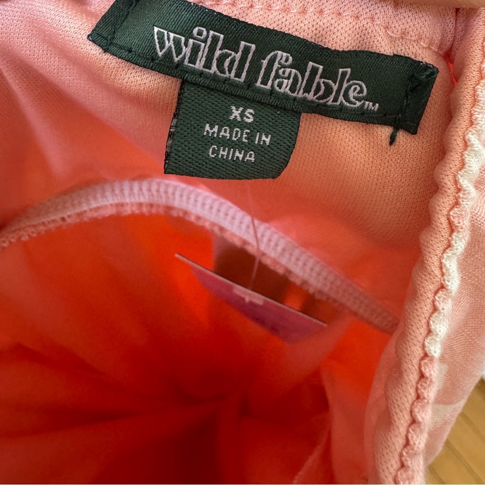 Wild Fable melon color halter  Floral Maxi Dress XS - Picture 7 of 11